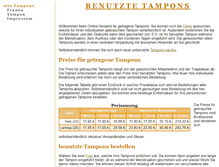 Tablet Screenshot of gebrauchte-tampons.de